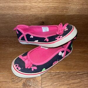 Gymboree Ladybug navy pink Sneakers tennis shoe flat 10 girls